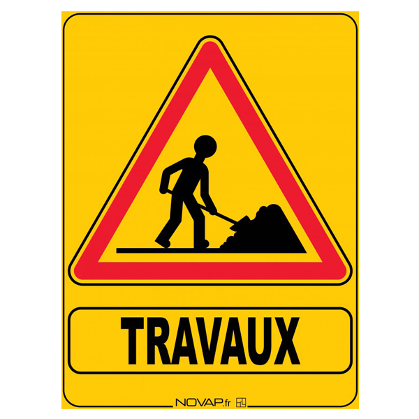 W0585 panneau chantier travaux z